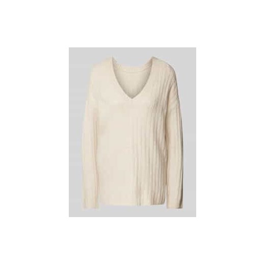 Sweter z dzianiny z dekoltem w serek model ‘MIRAZ’ ze sklepu Peek&Cloppenburg  w kategorii Swetry damskie - zdjęcie 177850605