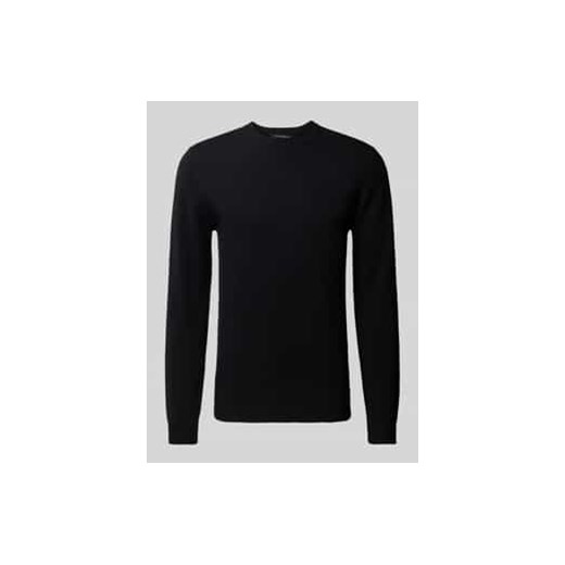 Sweter z dzianiny z okrągłym dekoltem ze sklepu Peek&Cloppenburg  w kategorii Swetry męskie - zdjęcie 177850677