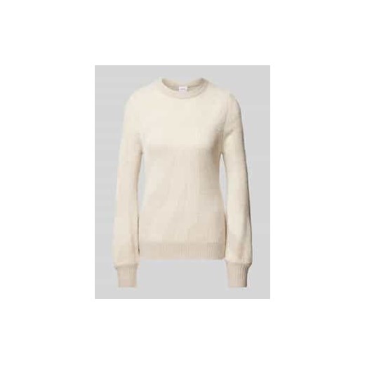 Sweter z dzianiny z prążkowanymi wykończeniami model ‘PINNA’ ze sklepu Peek&Cloppenburg  w kategorii Swetry damskie - zdjęcie 177850706