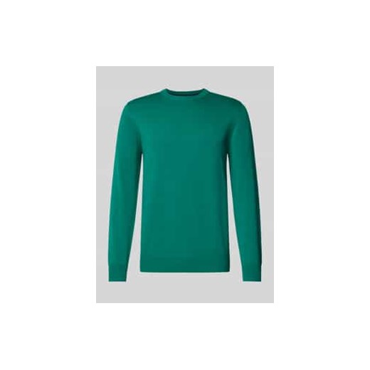 Sweter z dzianiny z dodatkiem wełny i okrągłym dekoltem ze sklepu Peek&Cloppenburg  w kategorii Swetry męskie - zdjęcie 177850788