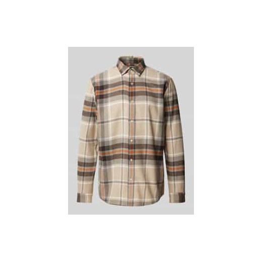 Koszula casualowa o kroju tailored fit z kołnierzykiem typu button down model ‘LIAN’ ze sklepu Peek&Cloppenburg  w kategorii Koszule męskie - zdjęcie 177850847