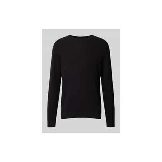 Sweter z dzianiny z prążkowanymi wykończeniami model ‘ROSS’ ze sklepu Peek&Cloppenburg  w kategorii Swetry męskie - zdjęcie 177850887