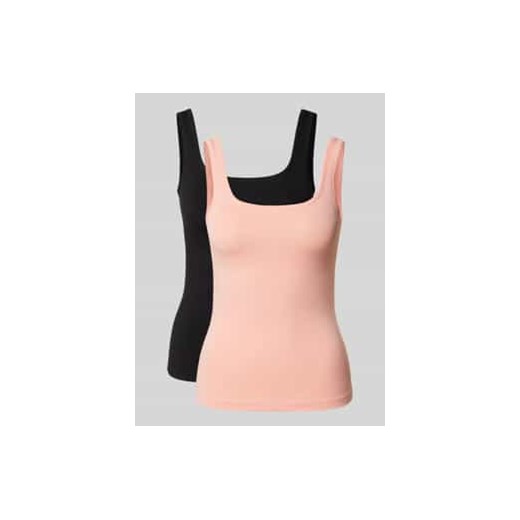 Top z nadrukiem z logo w zestawie 2 szt. model ‘TWIN VEST’ ze sklepu Peek&Cloppenburg  w kategorii Bluzki damskie - zdjęcie 177850959