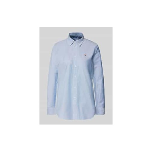 Bluzka koszulowa o kroju regular fit z wyhaftowanym logo ze sklepu Peek&Cloppenburg  w kategorii Koszule damskie - zdjęcie 177851485