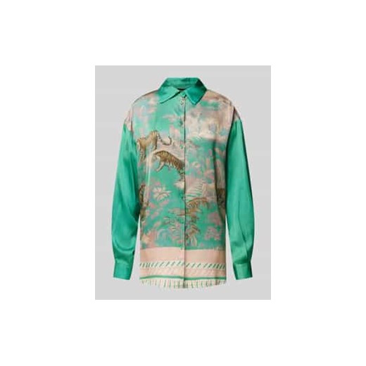 Bluzka o kroju regular fit z wykładanym kołnierzem model ‘Tiger in the Jungle’ ze sklepu Peek&Cloppenburg  w kategorii Koszule damskie - zdjęcie 177851546