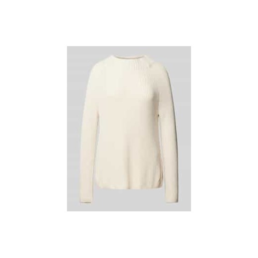 Sweter z dzianiny z okrągłym dekoltem i detalem z logo ze sklepu Peek&Cloppenburg  w kategorii Swetry damskie - zdjęcie 177851669