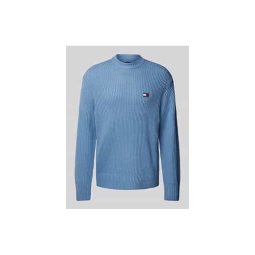 Sweter z dzianiny z naszywką z logo ze sklepu Peek&Cloppenburg  w kategorii Swetry męskie - zdjęcie 177851895