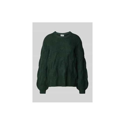 Sweter z dzianiny ze ściegiem warkoczowym model ‘ELLA’ ze sklepu Peek&Cloppenburg  w kategorii Swetry damskie - zdjęcie 177852315