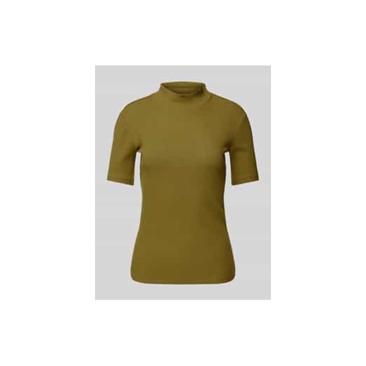 T-shirt o kroju slim fit z drobnym prążkowaniem ze sklepu Peek&Cloppenburg  w kategorii Bluzki damskie - zdjęcie 177852948