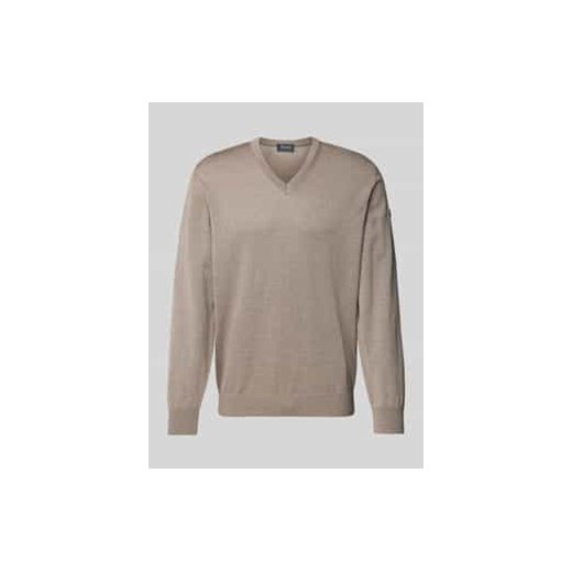 Sweter z dzianiny z dekoltem w serek ze sklepu Peek&Cloppenburg  w kategorii Swetry męskie - zdjęcie 177853305