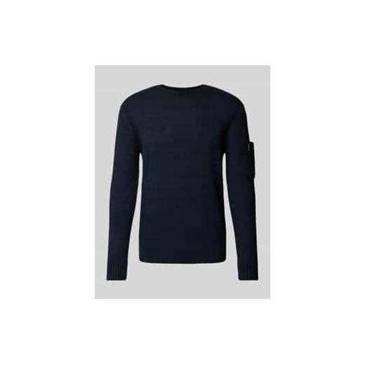 Sweter z dzianiny z detalem z logo model ‘LUCA’ ze sklepu Peek&Cloppenburg  w kategorii Swetry męskie - zdjęcie 177853326