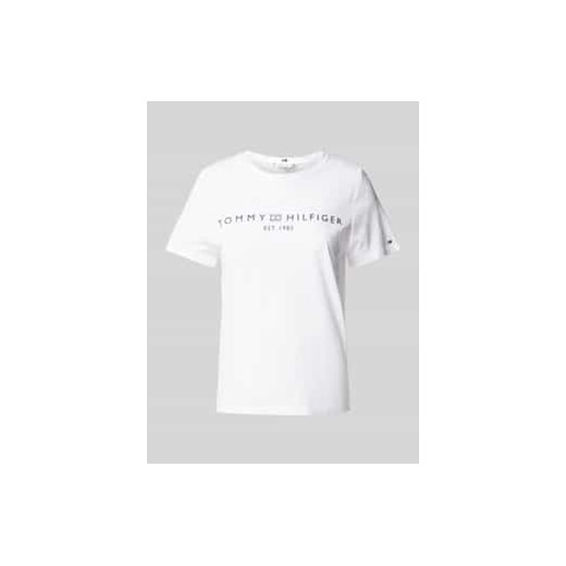 T-shirt z nadrukiem z logo ze sklepu Peek&Cloppenburg  w kategorii Bluzki damskie - zdjęcie 177853705