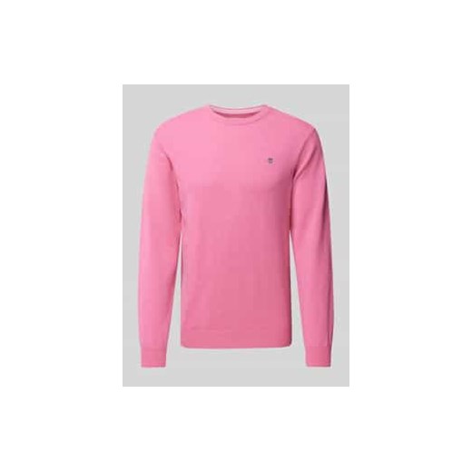 Sweter z dzianiny z wełny z okrągłym dekoltem ze sklepu Peek&Cloppenburg  w kategorii Swetry męskie - zdjęcie 177853846