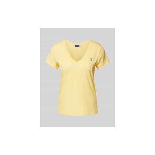 T-shirt o kroju regular fit z czystej bawełny ze sklepu Peek&Cloppenburg  w kategorii Bluzki damskie - zdjęcie 177853977