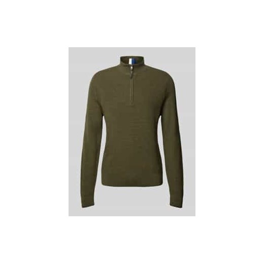 Sweter z dzianiny ze stójką model ‘Steffen’ ze sklepu Peek&Cloppenburg  w kategorii Swetry męskie - zdjęcie 177854018