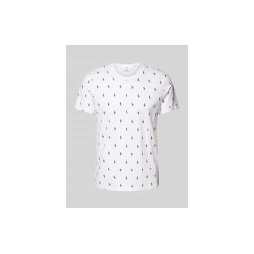 T-shirt z prążkowanym okrągłym dekoltem ze sklepu Peek&Cloppenburg  w kategorii T-shirty męskie - zdjęcie 177854425