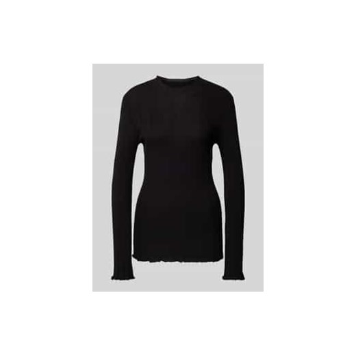 Sweter z dzianiny z mieszanki wiskozy z falistym wykończeniem ze sklepu Peek&Cloppenburg  w kategorii Swetry damskie - zdjęcie 177854766