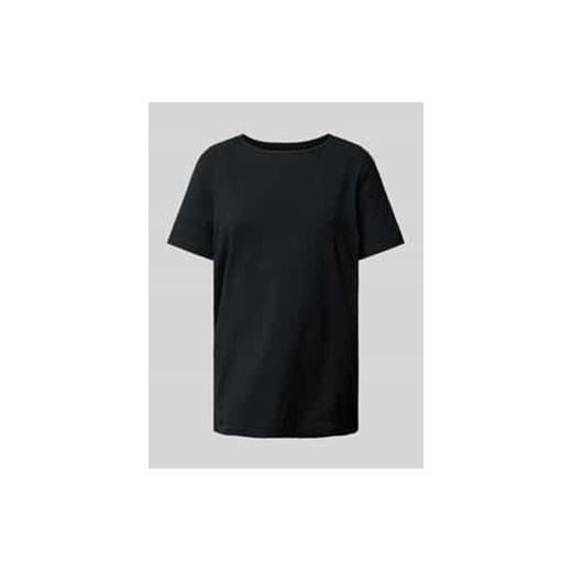 T-shirt z prążkowanym okrągłym dekoltem ze sklepu Peek&Cloppenburg  w kategorii Bluzki damskie - zdjęcie 177854827