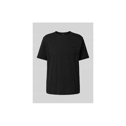T-shirt z prążkowanym okrągłym dekoltem ze sklepu Peek&Cloppenburg  w kategorii T-shirty męskie - zdjęcie 177855075