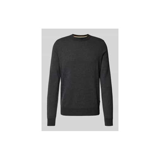 Sweter z dzianiny z prążkowanymi wykończeniami model ‘Eltoro’ ze sklepu Peek&Cloppenburg  w kategorii Swetry męskie - zdjęcie 177855155