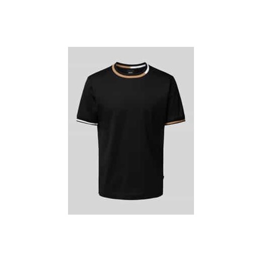 T-shirt z prążkowanymi wykończeniami model ‘Thompson’ ze sklepu Peek&Cloppenburg  w kategorii T-shirty męskie - zdjęcie 177855606
