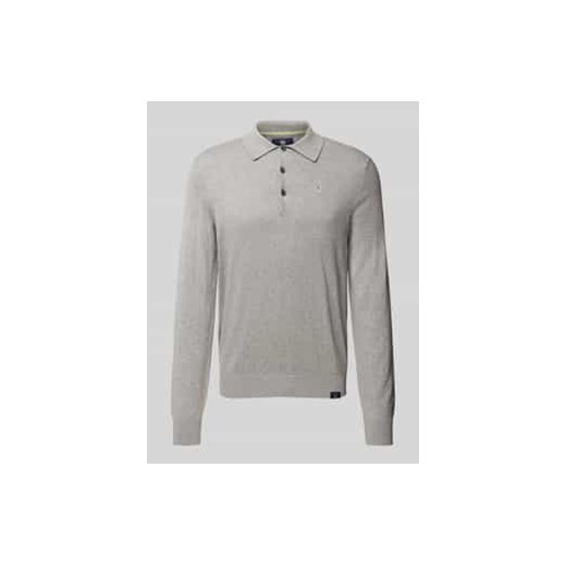 Sweter z dzianiny z wyhaftowanym logo ze sklepu Peek&Cloppenburg  w kategorii Swetry męskie - zdjęcie 177855708