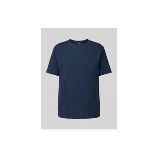 T-shirt z prążkowanym okrągłym dekoltem ze sklepu Peek&Cloppenburg  w kategorii T-shirty męskie - zdjęcie 177856025