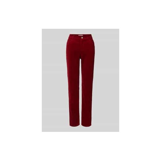 Spodnie sztruksowe o kroju slim fit z bawełną ze sklepu Peek&Cloppenburg  w kategorii Spodnie damskie - zdjęcie 177856058