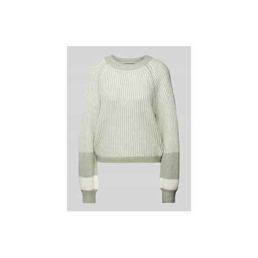Sweter z dzianiny z okrągłym dekoltem ze sklepu Peek&Cloppenburg  w kategorii Swetry damskie - zdjęcie 177856169