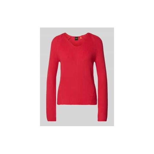Sweter z dzianiny z dekoltem w łódkę model ‘Fardin’ ze sklepu Peek&Cloppenburg  w kategorii Swetry damskie - zdjęcie 177856565