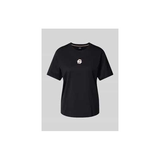 T-shirt z wyhaftowanym logo model ‘Elpha’ ze sklepu Peek&Cloppenburg  w kategorii Bluzki damskie - zdjęcie 177856577