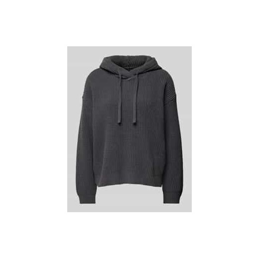 Sweter prążkowany z kapturem model ‘NEAT’ ze sklepu Peek&Cloppenburg  w kategorii Swetry damskie - zdjęcie 177856619