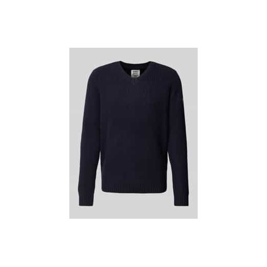 Sweter z dzianiny z dekoltem w serek model ‘BOJALF’ ze sklepu Peek&Cloppenburg  w kategorii Swetry męskie - zdjęcie 177856745