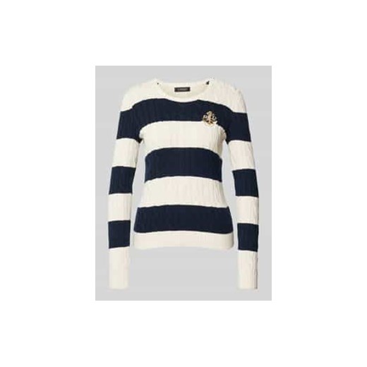 Sweter z dzianiny ze ściegiem warkoczowym model ‘MONTIVA’ ze sklepu Peek&Cloppenburg  w kategorii Swetry damskie - zdjęcie 177856958
