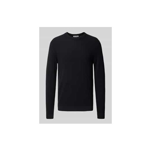 Sweter z dzianiny z okrągłym dekoltem ze sklepu Peek&Cloppenburg  w kategorii Swetry męskie - zdjęcie 177857937