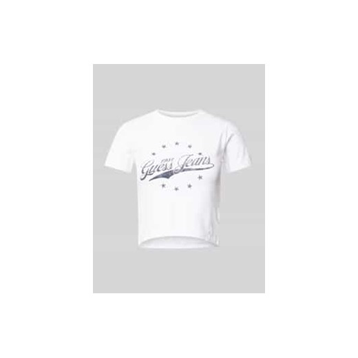 T-shirt krótki z nadrukiem z logo ze sklepu Peek&Cloppenburg  w kategorii Bluzki damskie - zdjęcie 177858286