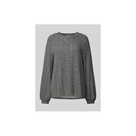 Bluzka o kroju regular fit z długim rękawem i okrągłym dekoltem ze sklepu Peek&Cloppenburg  w kategorii Bluzki damskie - zdjęcie 177858428