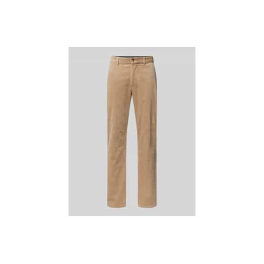 Spodnie sztruksowe o kroju regular fit z bawełny ekologicznej ze sklepu Peek&Cloppenburg  w kategorii Spodnie męskie - zdjęcie 177858496