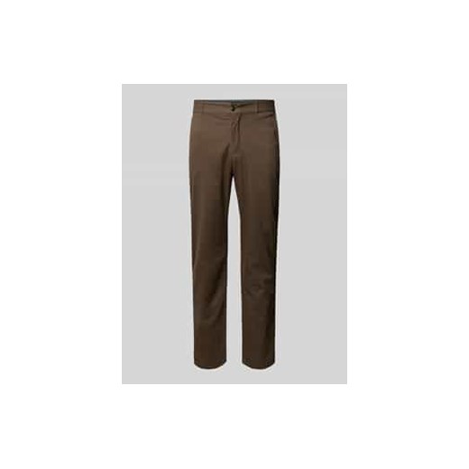 Spodnie o kroju regular fit ze szlufkami na pasek ze sklepu Peek&Cloppenburg  w kategorii Spodnie męskie - zdjęcie 177858596