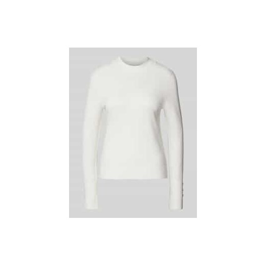 Sweter z dzianiny z prążkowanymi wykończeniami ze sklepu Peek&Cloppenburg  w kategorii Swetry damskie - zdjęcie 177858898