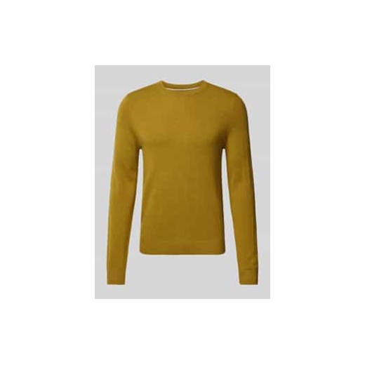 Sweter z dzianiny z okrągłym dekoltem ze sklepu Peek&Cloppenburg  w kategorii Swetry męskie - zdjęcie 177859129