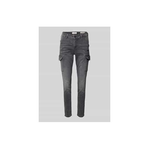 Jeansy o kroju slim fit z kieszeniami cargo model ‘AMELIE’ ze sklepu Peek&Cloppenburg  w kategorii Jeansy damskie - zdjęcie 177859205