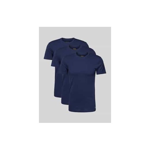 T-shirt z okrągłym prążkowanym dekoltem w zestawie 3 szt. ze sklepu Peek&Cloppenburg  w kategorii Podkoszulki męskie - zdjęcie 177859555