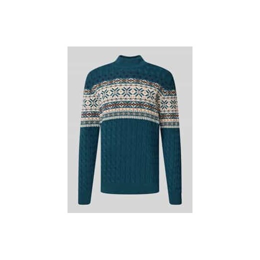 Sweter z dzianiny z golfem ze sklepu Peek&Cloppenburg  w kategorii Swetry męskie - zdjęcie 177859836