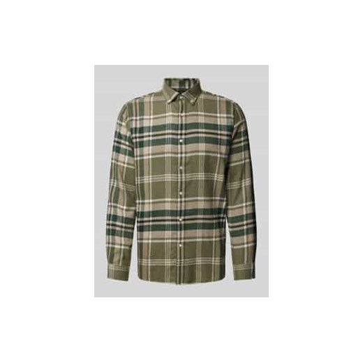 Koszula casualowa o kroju tailored fit z kołnierzykiem typu button down model ‘LIAN’ ze sklepu Peek&Cloppenburg  w kategorii Koszule męskie - zdjęcie 177859998