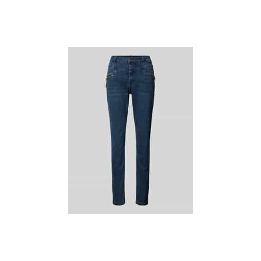 Jeansy o kroju slim fit z zamkami błyskawicznymi model ‘Florida Z’ ze sklepu Peek&Cloppenburg  w kategorii Jeansy damskie - zdjęcie 177860015