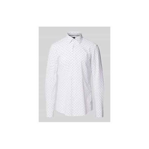 Koszula biznesowa o kroju slim fit z listwą guzikową ze sklepu Peek&Cloppenburg  w kategorii Koszule męskie - zdjęcie 177860069