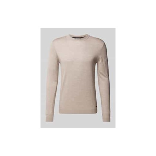 Sweter z dzianiny z okrągłym dekoltem ze sklepu Peek&Cloppenburg  w kategorii Swetry męskie - zdjęcie 177860085