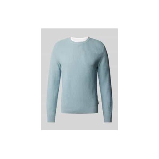 Sweter z dzianiny z efektem 2 w 1 ze sklepu Peek&Cloppenburg  w kategorii Swetry męskie - zdjęcie 177860086