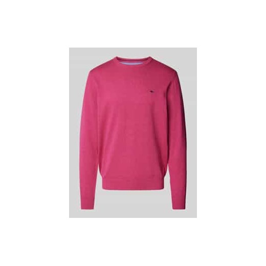 Sweter z dzianiny z okrągłym dekoltem ze sklepu Peek&Cloppenburg  w kategorii Swetry męskie - zdjęcie 177860095